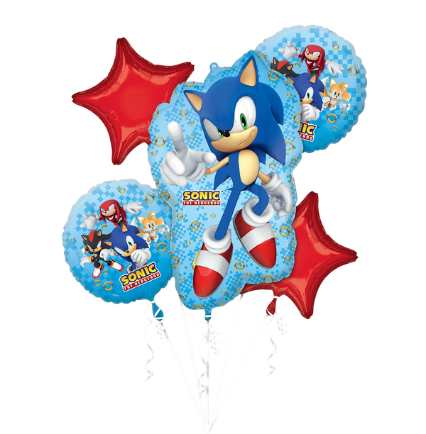 Balloon bouquet with Mylar topper and six (6) Mylar balloons (colors & designs may vary).